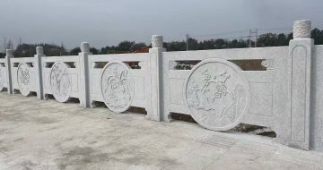 襄阳芝麻白河道栏杆 石材栏杆