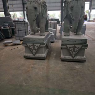 襄阳芝麻灰花岗岩对象 芝麻白芝麻灰大象