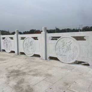 襄阳芝麻白河道栏杆 石材栏杆