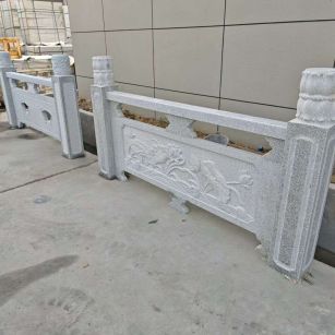 襄阳芝麻白河道栏杆 石材栏杆