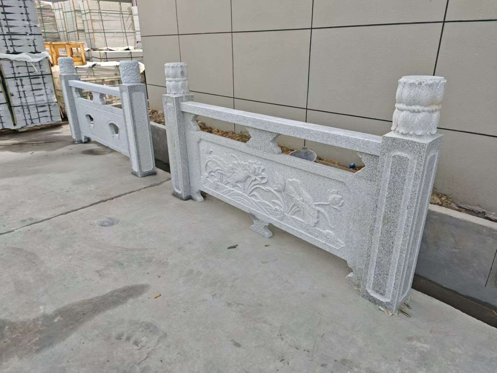 襄阳芝麻白河道栏杆 石材栏杆