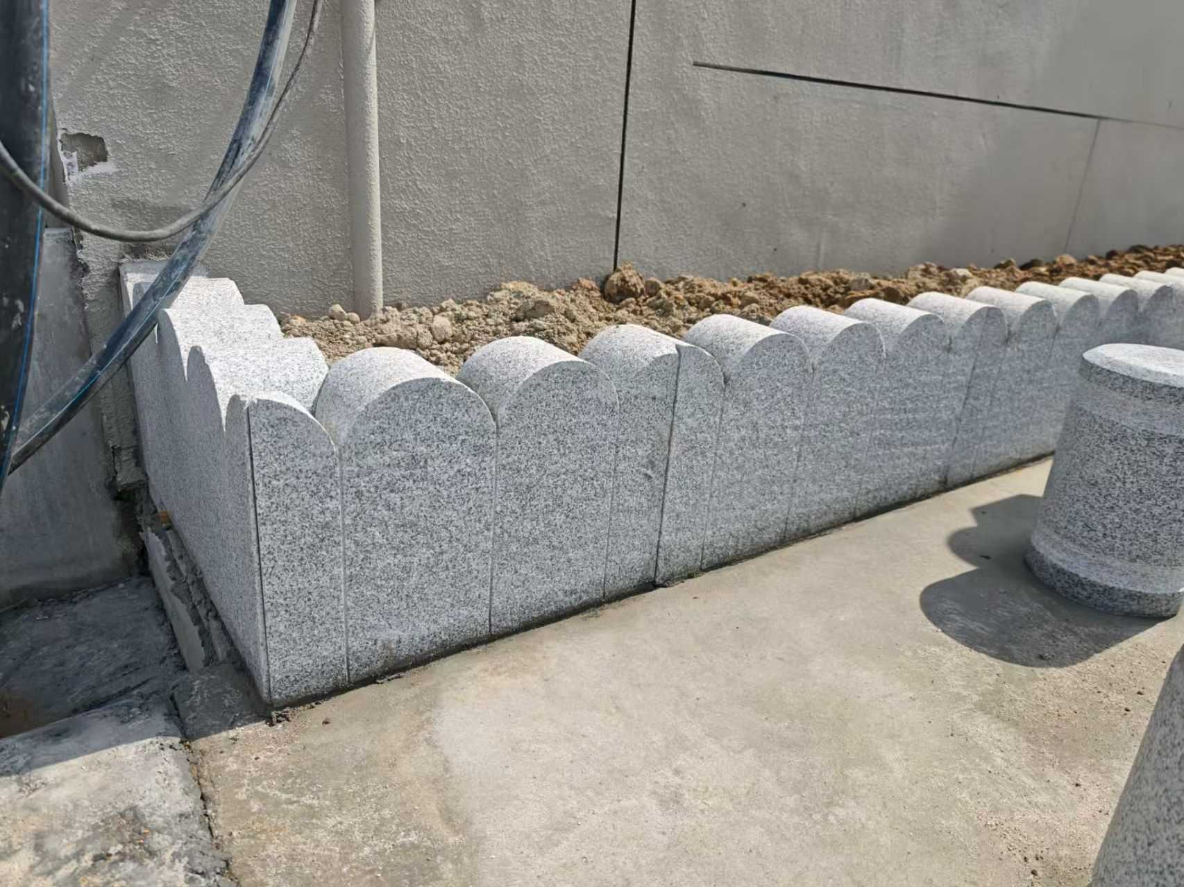 襄阳芝麻白花边石  围边石