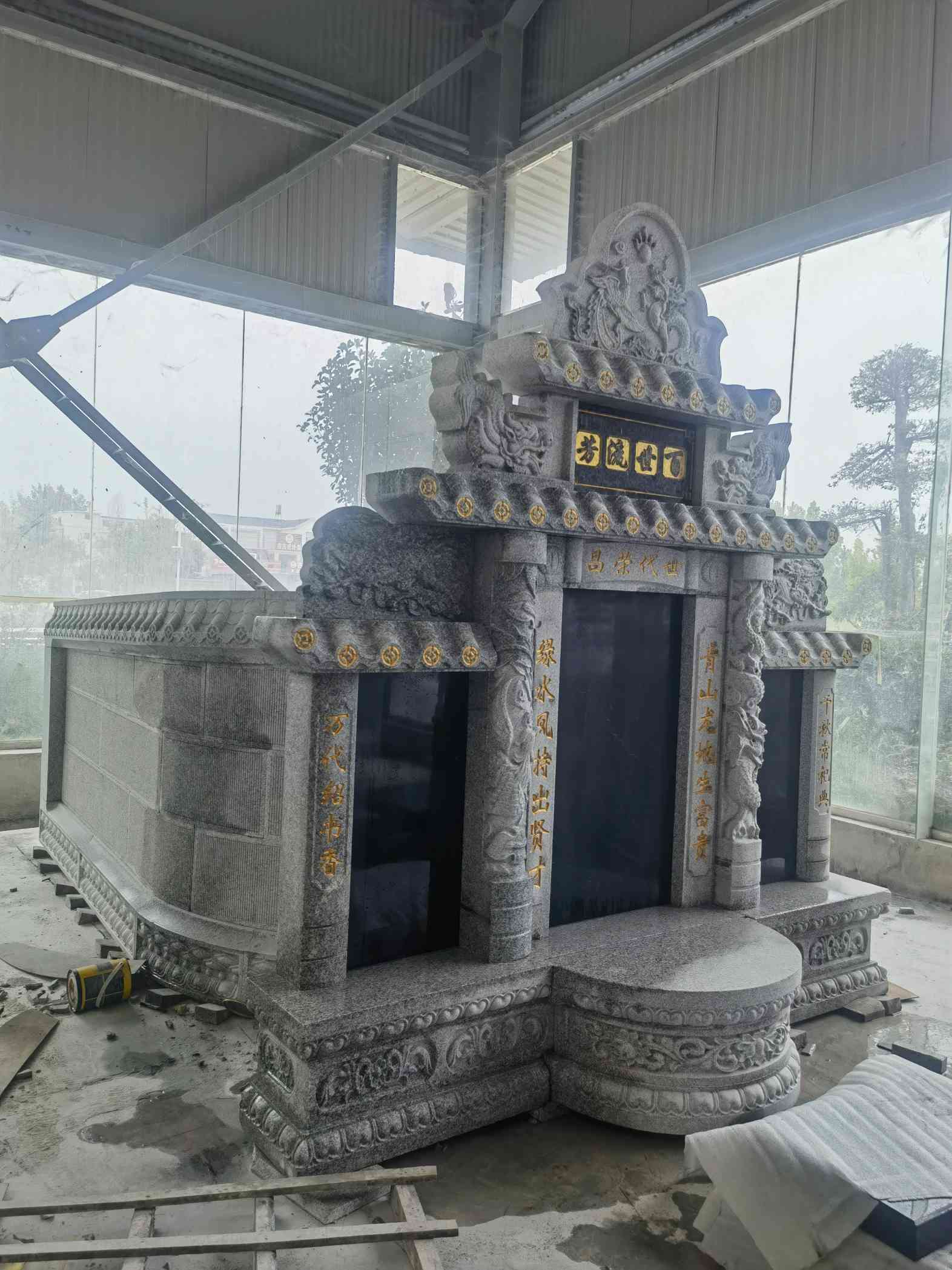 襄阳套墓 墓碑 围坟石 异形定制